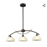 DAYCENT Vintage Frosted Glass Shade Pendant