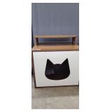 NEW KITTY LITTER BOX ENCLOSURE COLOR: WOOD