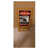 2013  Metal Warning  Sign. 18" x 10"