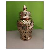 2 Gold Decorative Items  Urn type piece and wall