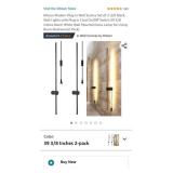 Ditoon Modern Plug in Wall Sconce Set of 2 LED