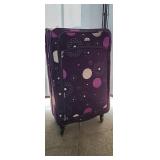 Used Purple Luggage on Wheels w/ Matching Purple