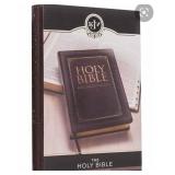 Dark Brown Faux Leather Large Print Thinline KJV