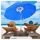 MOVTOTOP Beach Umbrella UV 50+, 6.5ft Umbrella