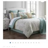 Stella 14-Piece King Comforter Set in Teal/Gold