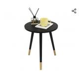 AWASEN Round Side Table, Round White Modern Home