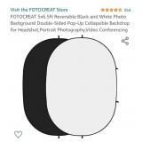 NEW FOTOCREAT 5x6.5ft Reversible Black and White