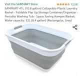 Collapsible Plastic Laundry Basket - Foldable Pop