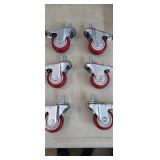 NEW SET OF 6 HEAVY DUTY CASTER WHEELS Wheels