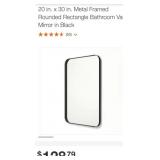 20 in. x 30 in. Metal Framed Rounded Rectangle