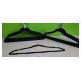 NEW Black Felt Lined Hangers - 30 in total