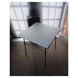 Portable folding table aluminum top with carrying