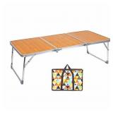 SORLIVA FOLDING CAMPING TABLE. ( 35.5" wide X