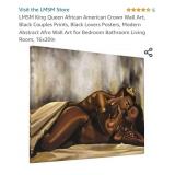 King Queen African American Crown Wall Art, Black