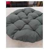 43" round overstuffed  chair cushion charcoal
