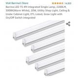 6pcs Barrina LED T5 4ft Integrated Single Lamp,