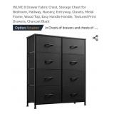 WLIVE Fabric Chest of Drawers with 8 Drawers,
