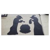 NEW Plastic Halloween Decor w/ yard stakes