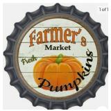 Farmers Market Pumpkins Novelty Metal Bottle Cap