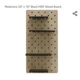 Melannco 20" x 10" Black MDF Wood Board