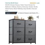 WLIVE 6 Drawer Dresser, Fabric Tower Dresser for