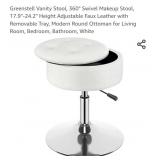 Greenstell Vanity Stool, 360° Swivel Makeup