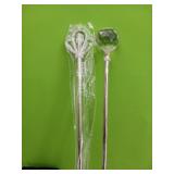 2 Princess Wands with felt carry  case  18"