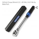 3/8 Inch Torque Wrench 2.5 ~ 45 ft.lb / 4~61 Nm