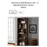 Mainstays 5-Shelf Bookcase with Adjustable