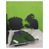 2 packs of 5 Plastic Halloween Cut Outs