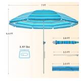 New wikiwiki 7ft Beach Umbrella for Sand,