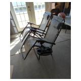 2 New Zero Gravity Patio Chairs, Really Nice!