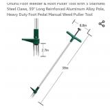 Foot Weeder & Root Puller Tool with 3 Stainless