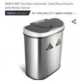 NINESTARS Touchless Automatic Trash/Recycling Bin