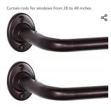 Curtain rods for windows from 28 to 48 inches