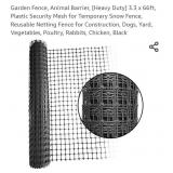 Garden Fence, Animal Barrier, [Heavy Duty] 3.3 x