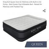 King Koil Queen Size Air Mattress with Built-in