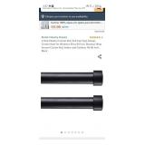 2 Pack Modern Curtain Rod, End Cap Style Design,