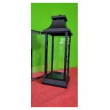 Black Candle Lantern -missing 1 side of Glass