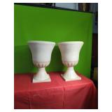 2 Large Planters  22" Tall. 15" wide.  Both have