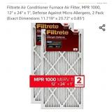 Filtrete Air Conditioner Furnace Air Filter, MPR
