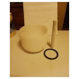 8 inch Crystal Singing  Bowl  / Suede Stryker