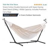 Vivere Cotton Double Hammock with Space Saving