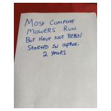 Most Complete Garden Tractors Have not Been Ran