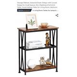 GIOPACO Narrow End Table, End Table with 3-Tier
