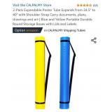 2-Pack Expandable Poster Tube Expands from 24.5"