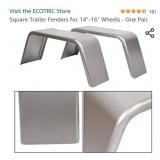 Ecotric - Square Trailer Fenders for 14"-16"
