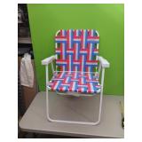 WEJOY RED WHITE BLUE FOLDING LAWN CHAIR