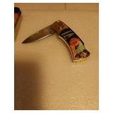 John Wayne Collectors Knife in tin box 3" blade