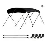 3 Bow Boat Bimini Top, 13 Colors, 4 Front & Rear